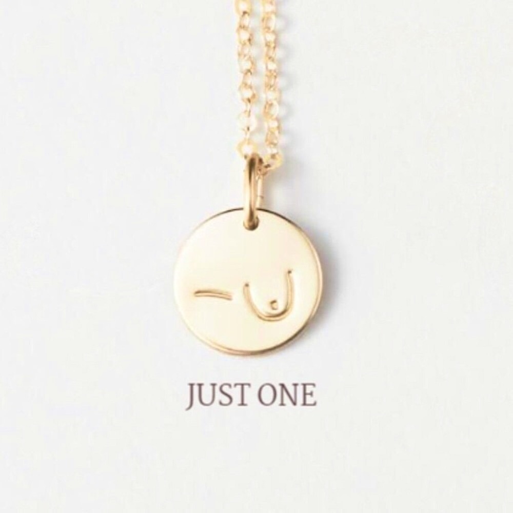 Just One Boobs/Breasts Body Charm Pendant Necklace